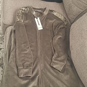 Velour zip up hoodie and joggers